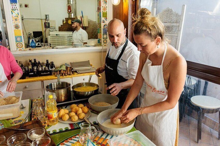 Arancino Making - 2 Hours to Learn how made Real Sicilian Arancino! 3