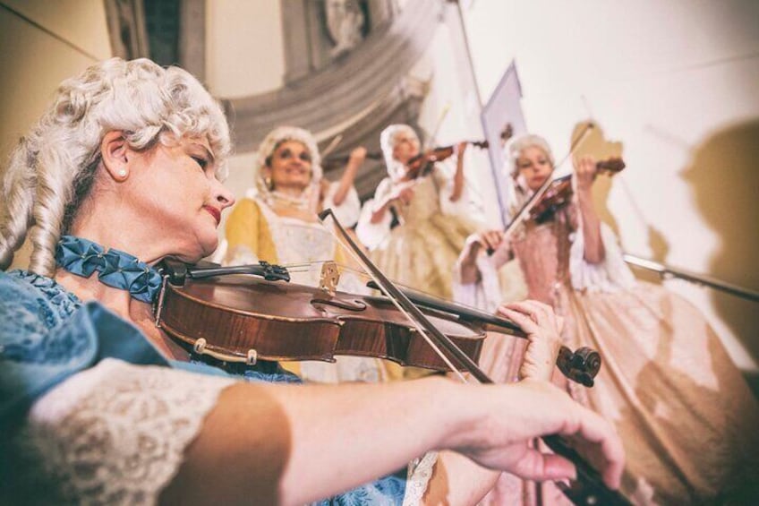 Una persona suona il violino. 4