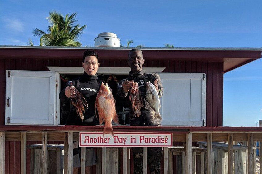 Just another day at Paradise Cove spearfishing 2