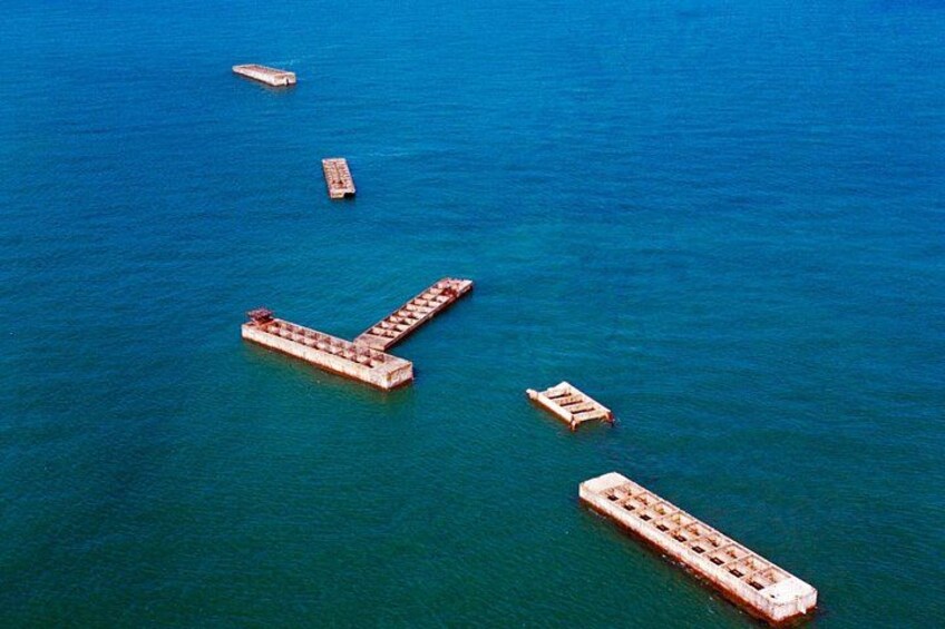 Remnants of the artificial port of Arromanches-Les-Bains 2