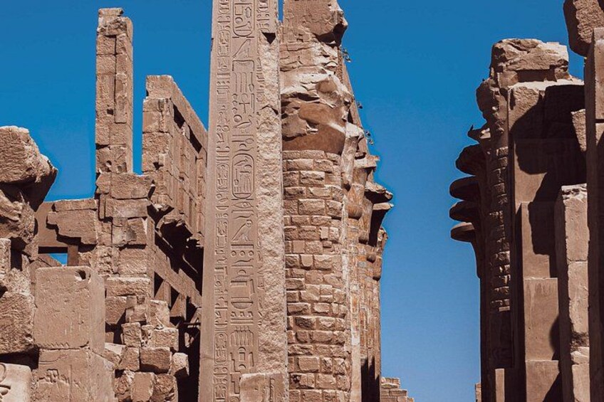 Ancient stone ruins with hieroglyphics. 3