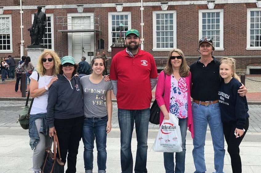 Posing outside of Independence Hall. 3