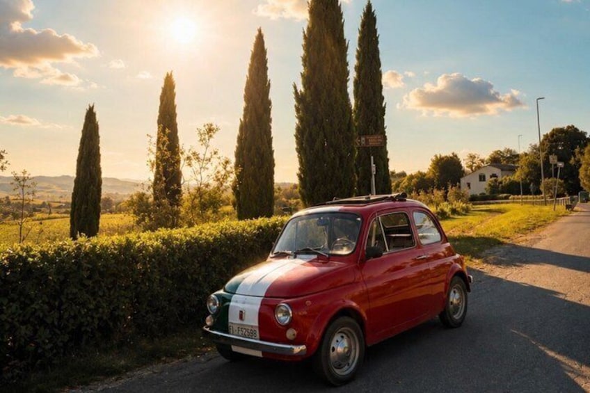 Self-Drive Vintage Fiat 500 Tour: Gourmet Lunch and Wine Tasting 1