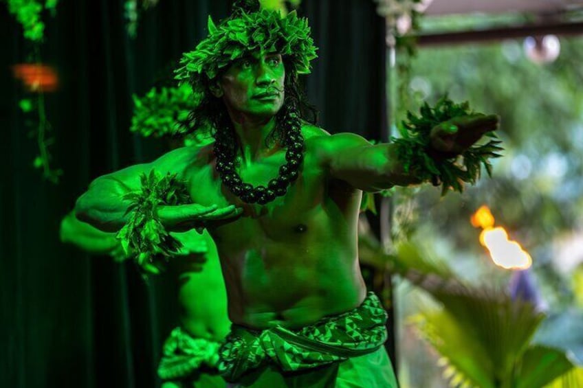 Roland dancing Hawaiian Kahiko 1