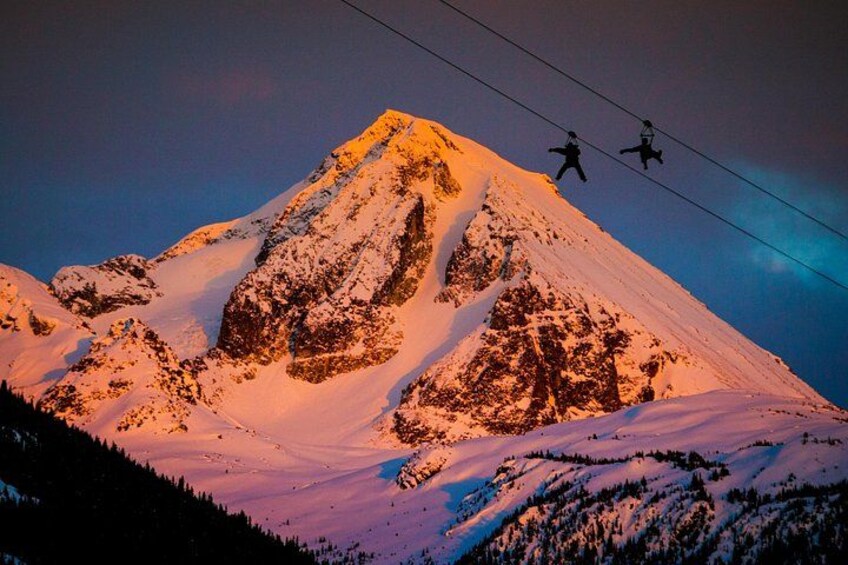 Fly beside alpenglow peaks! 3