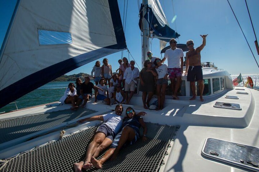 Lisbon Sailing Catamaran Public Cruise with drinks 4