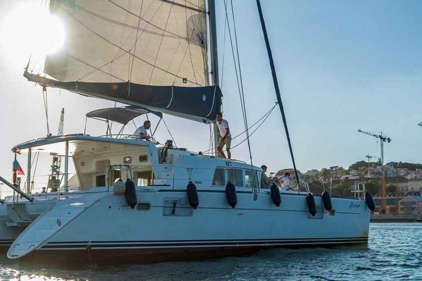 Lisbon Sailing Catamaran Public Cruise with drinks 2