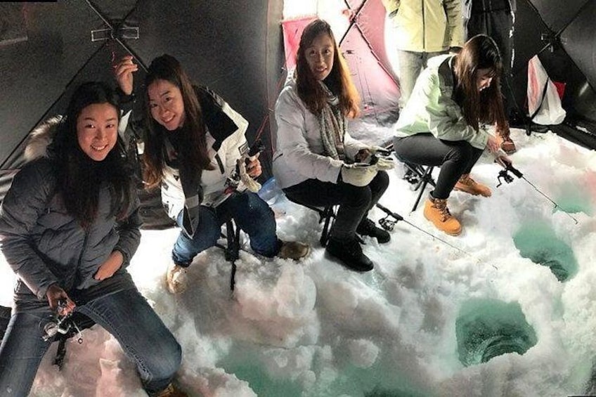 Ice Fishing Fun while in Alaska 1