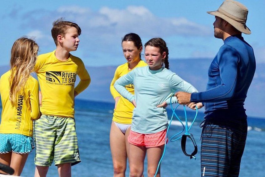 Semi-Private Surf Lesson for Group of 2-6 Near Lahaina 2
