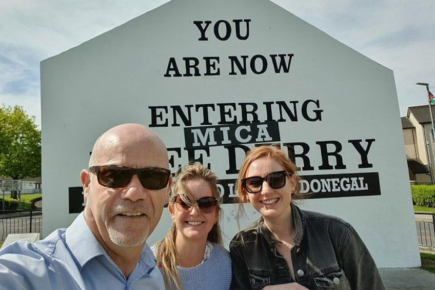 A sign with the text 'YOU ARE NOW ENTERING MICALE MERRY DONEGAL.' 5