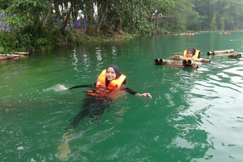 Bamboo Hut at Tadom Hill Resort - Diving Platform, Water Swing & Tarzan Swing 5