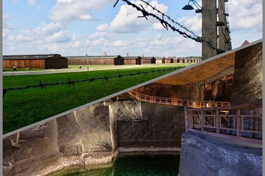 Stacheldrahtzaun, Betonkonstruktion und ein grünes Feld. 1