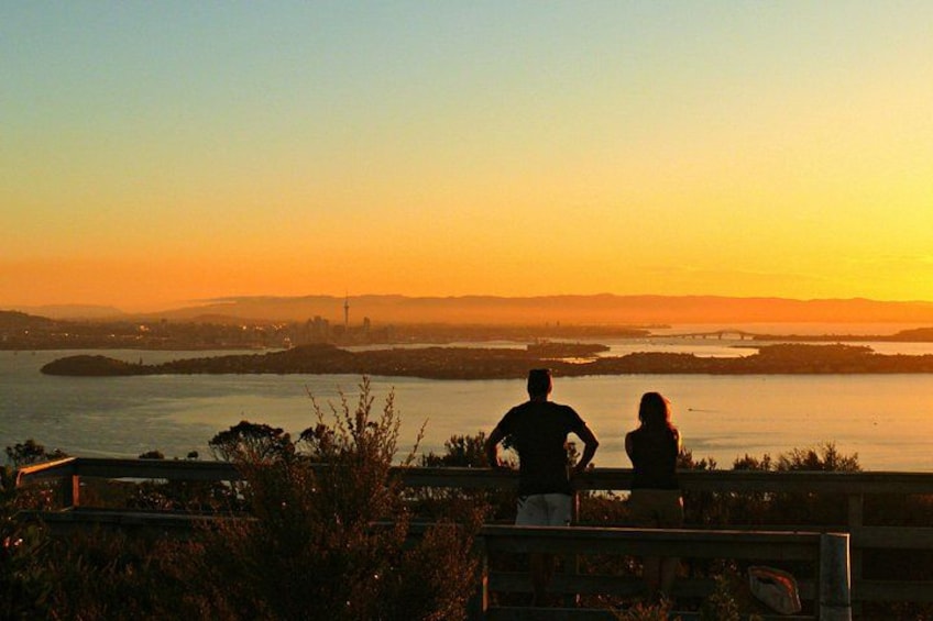 Sunset Rangitoto island 1