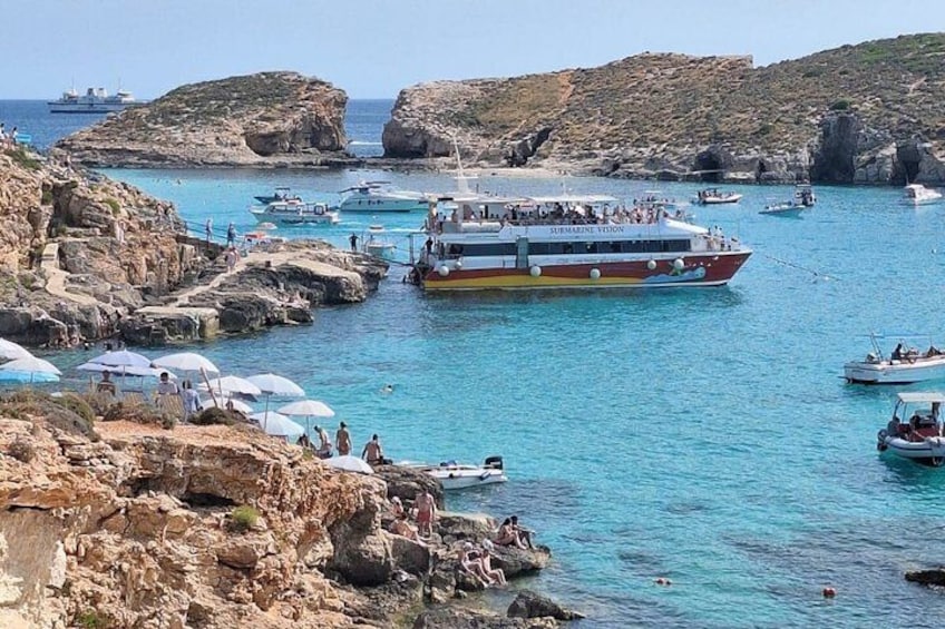 From Sliema: Comino Blue Lagoon, Crystal Lagoon & Sea Caves 5