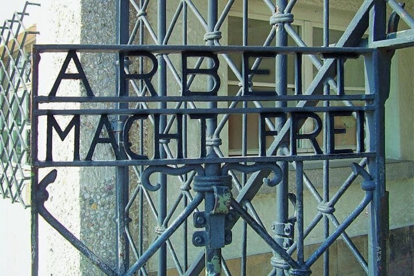 Main entrance gate in Dachau 2