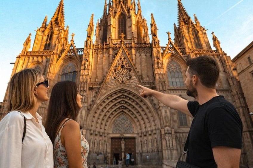 A Gothic cathedral with intricate architecture and pointed arches. 5