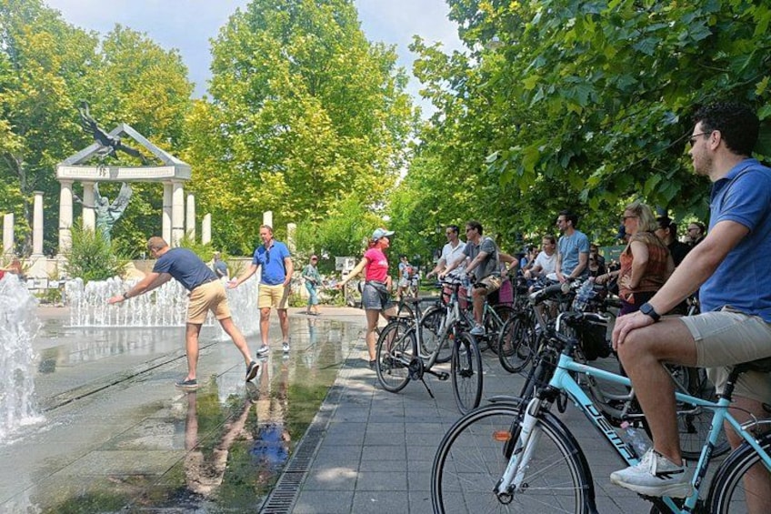 Having fun at the fountain 2