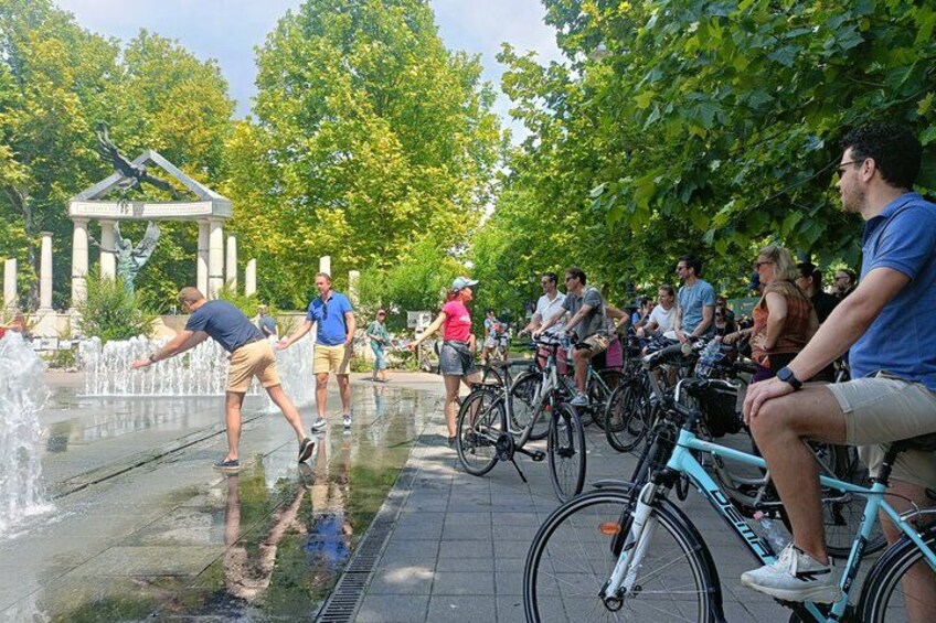 Having fun at the fountain 3