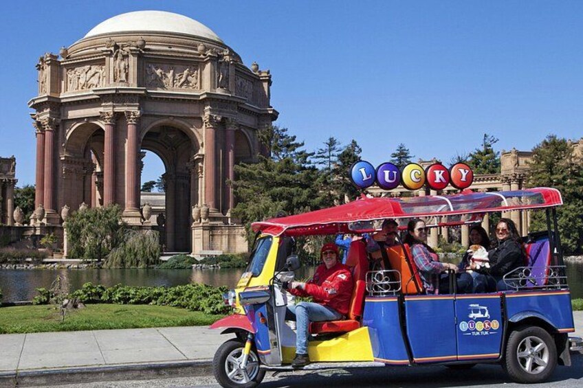 Tuk Tuk stop at the Palace of Fine Arts is a must see location in San Francisco 1