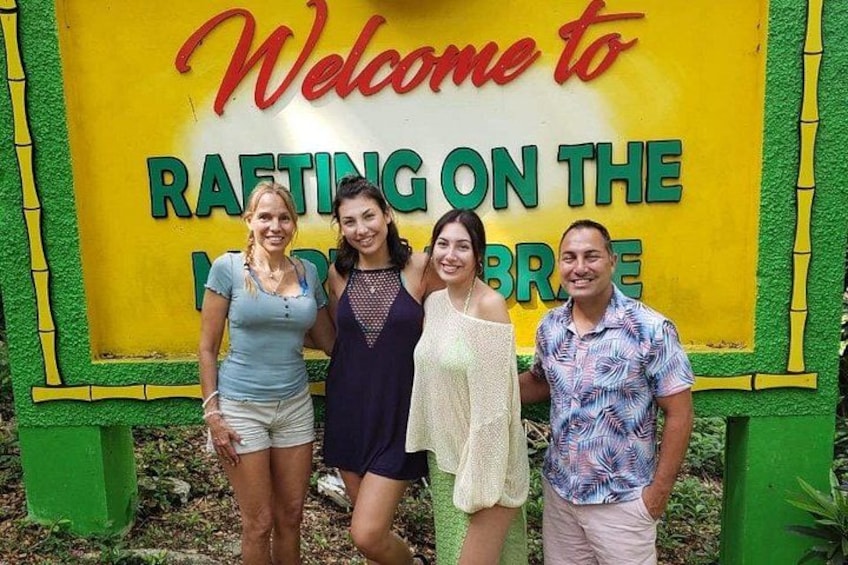 A sign with 'Welcome to Rafting on the Mississippi' written on it. 2