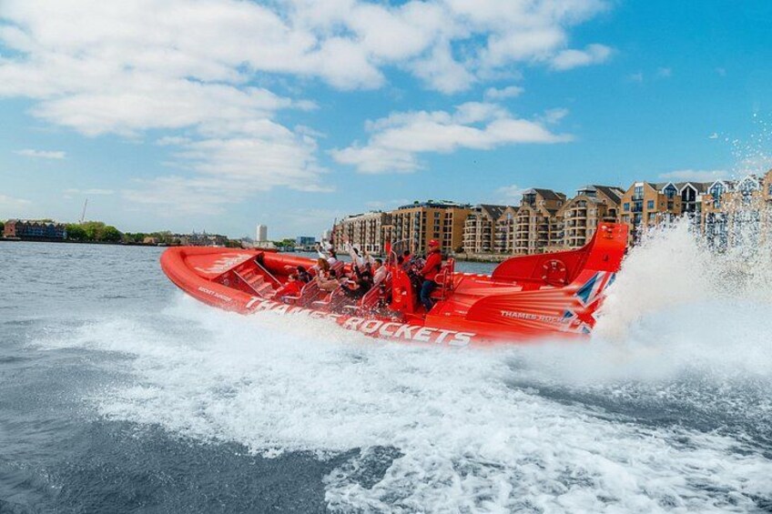 Blast across the river Thames at rocket speed with London's #1 speedboats! 1