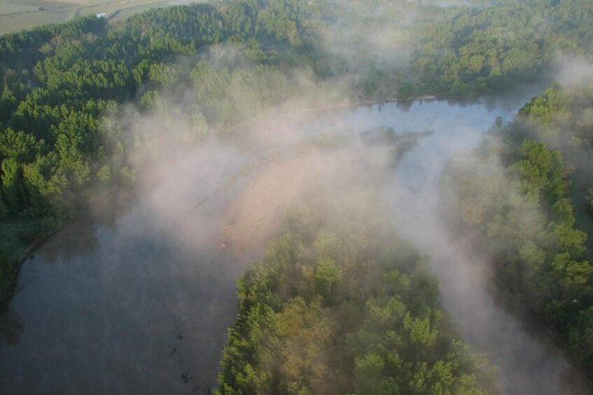 Morning mist over the Guadarrama river 4