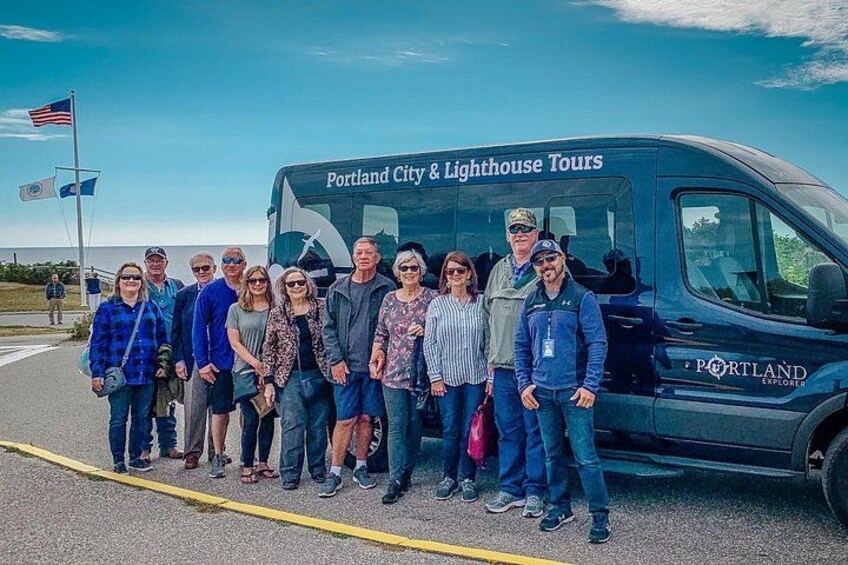 Group photo with one of our 2 guides. Enjoy a small group tour (11 person maximum) in a comfortable and new van 3
