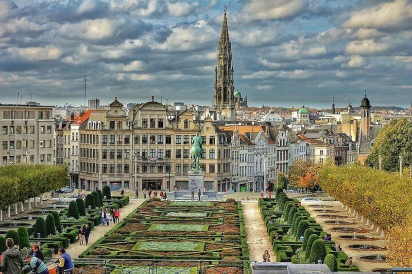 Colorful city of Brussels.