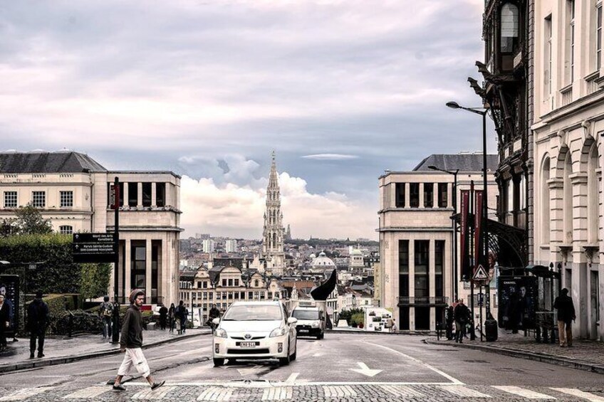 A pleasant drive through Brussels.