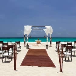 Outdoor wedding area