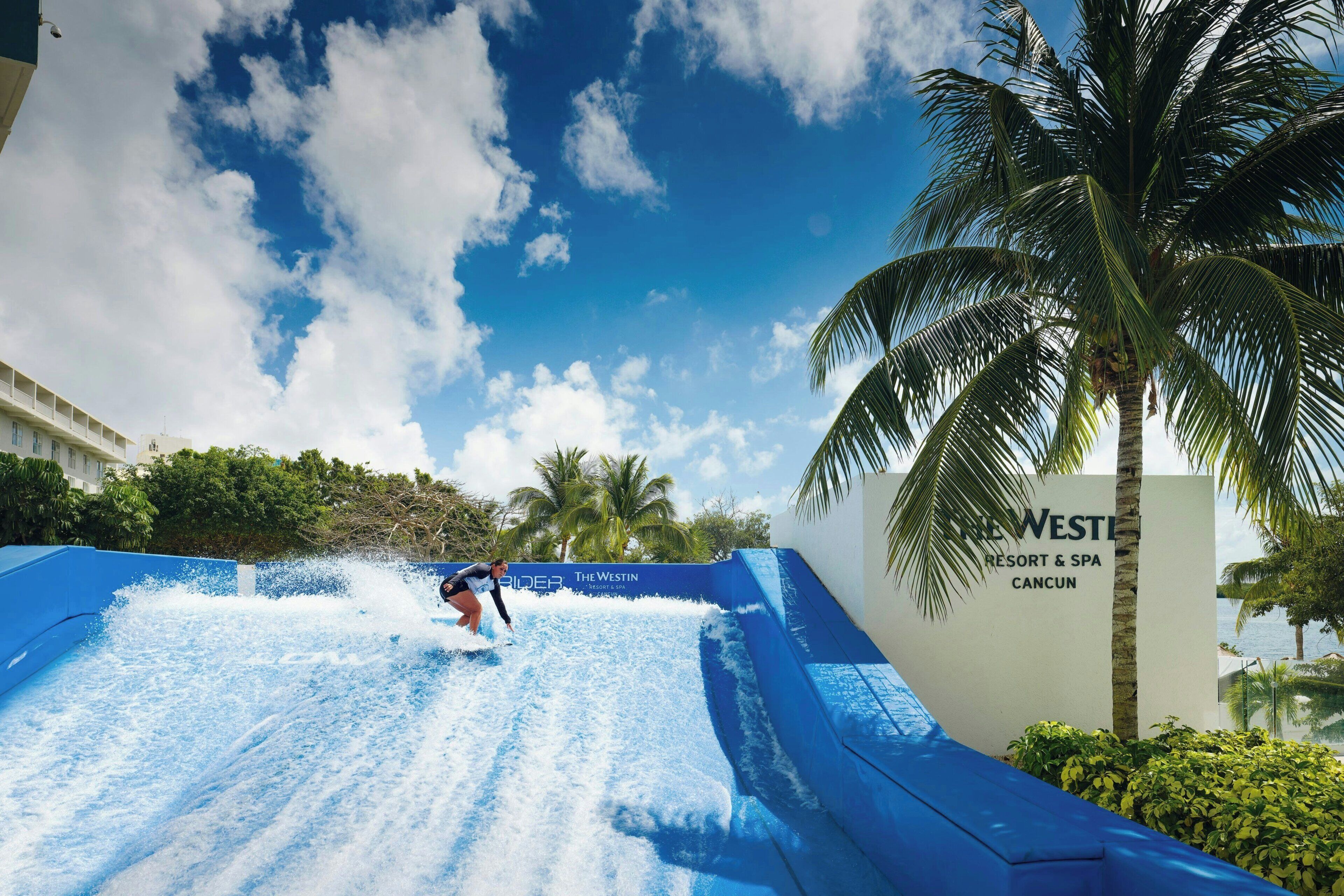 A water slide at The Westin Resort & Spa in Cancun.