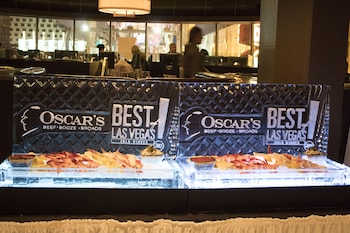 Dinner served, American cuisine at Plaza Hotel & Casino