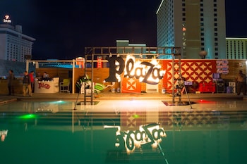 Outdoor pool, a heated pool, cabanas (surcharge), pool umbrellas at Plaza Hotel & Casino