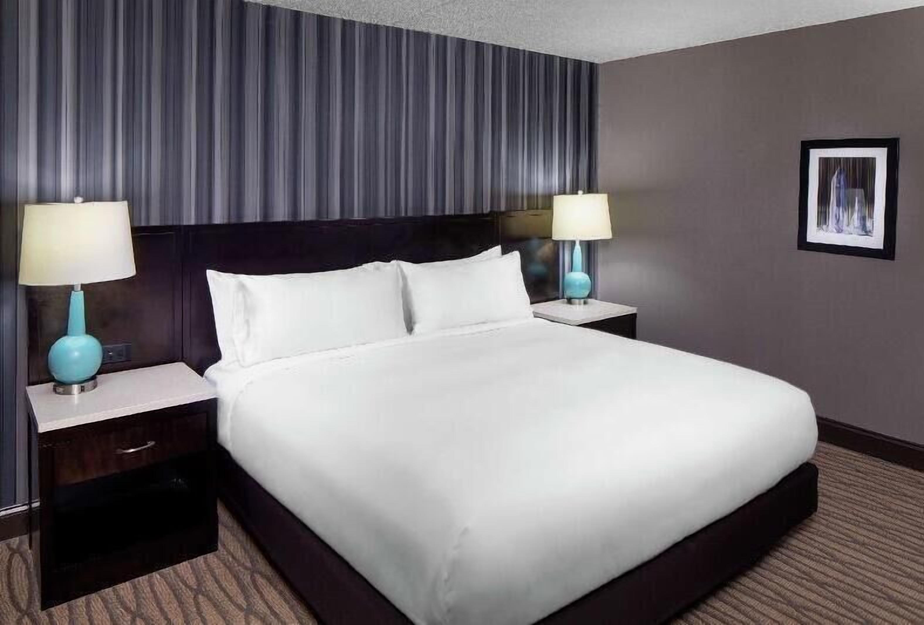 In-room safe, desk, laptop workspace, blackout drapes
