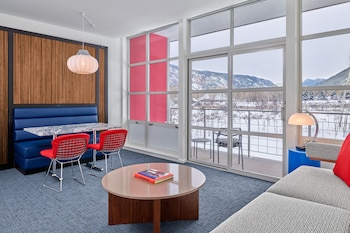 55-inch TV with cable channels at Aspen Meadows Resort