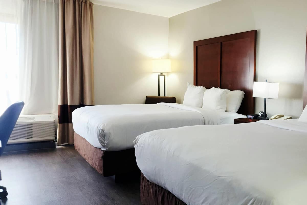 Standard Room, 2 Queen Beds, Non Smoking | Premium bedding, desk, iron/ironing board, free WiFi