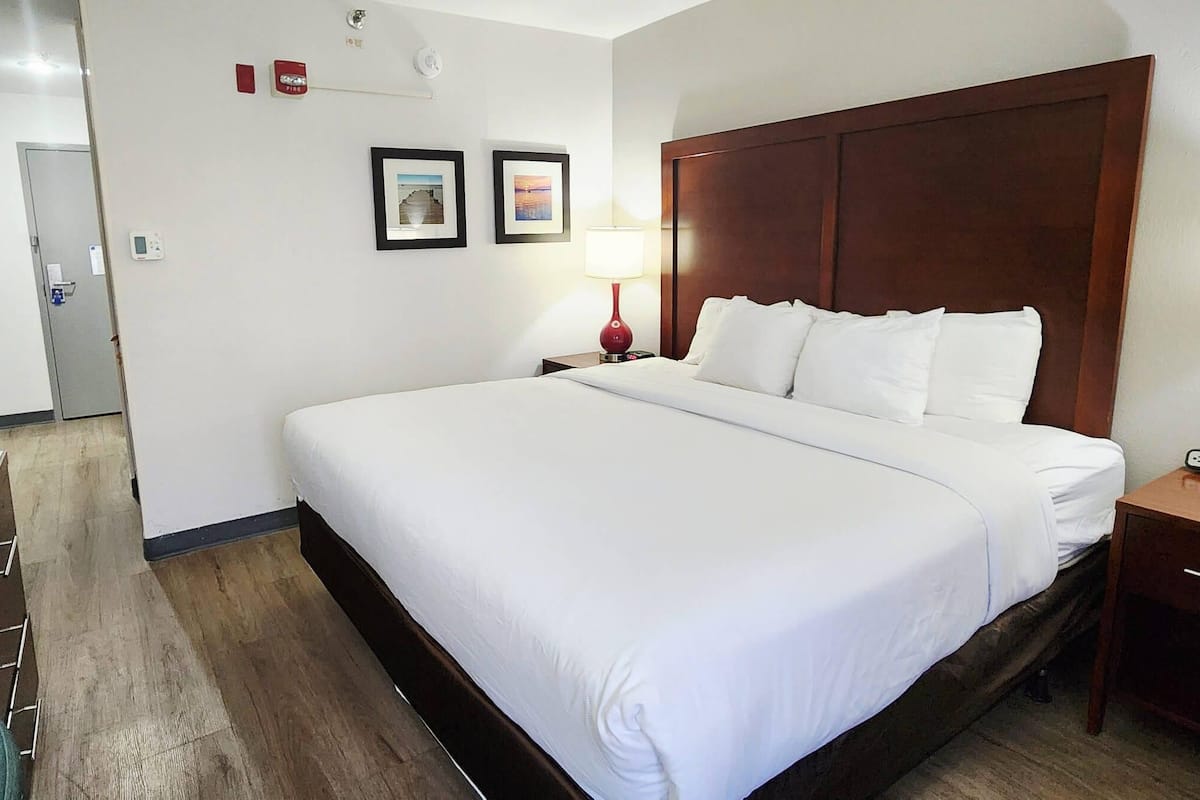 Room, 1 King Bed, Accessible, Non Smoking | Premium bedding, desk, iron/ironing board, free WiFi