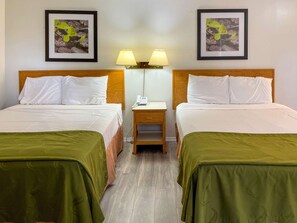 Desk, free WiFi, bed sheets