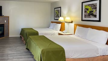 Desk, free WiFi, bed sheets