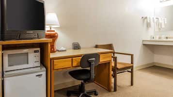 Desk, free WiFi, bed sheets