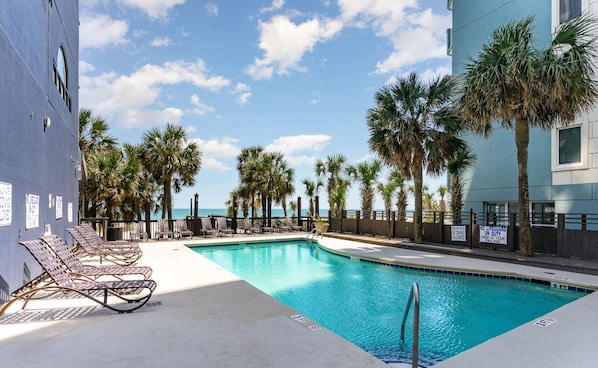 Indoor pool, seasonal outdoor pool