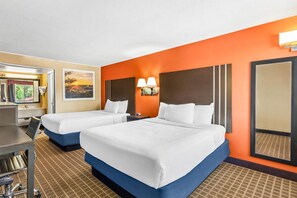 Standard Room, 2 Queen Beds | Desk, laptop workspace, blackout drapes, free cribs/infant beds - Days Inn by Wyndham Elko (Elko)