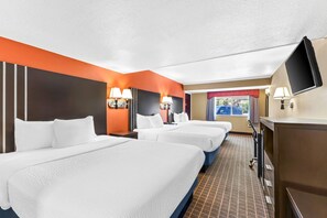 Studio Suite, Non Smoking (3 Queen Beds) | Desk, laptop workspace, blackout drapes, free cribs/infant beds - Days Inn by Wyndham Elko (Elko)