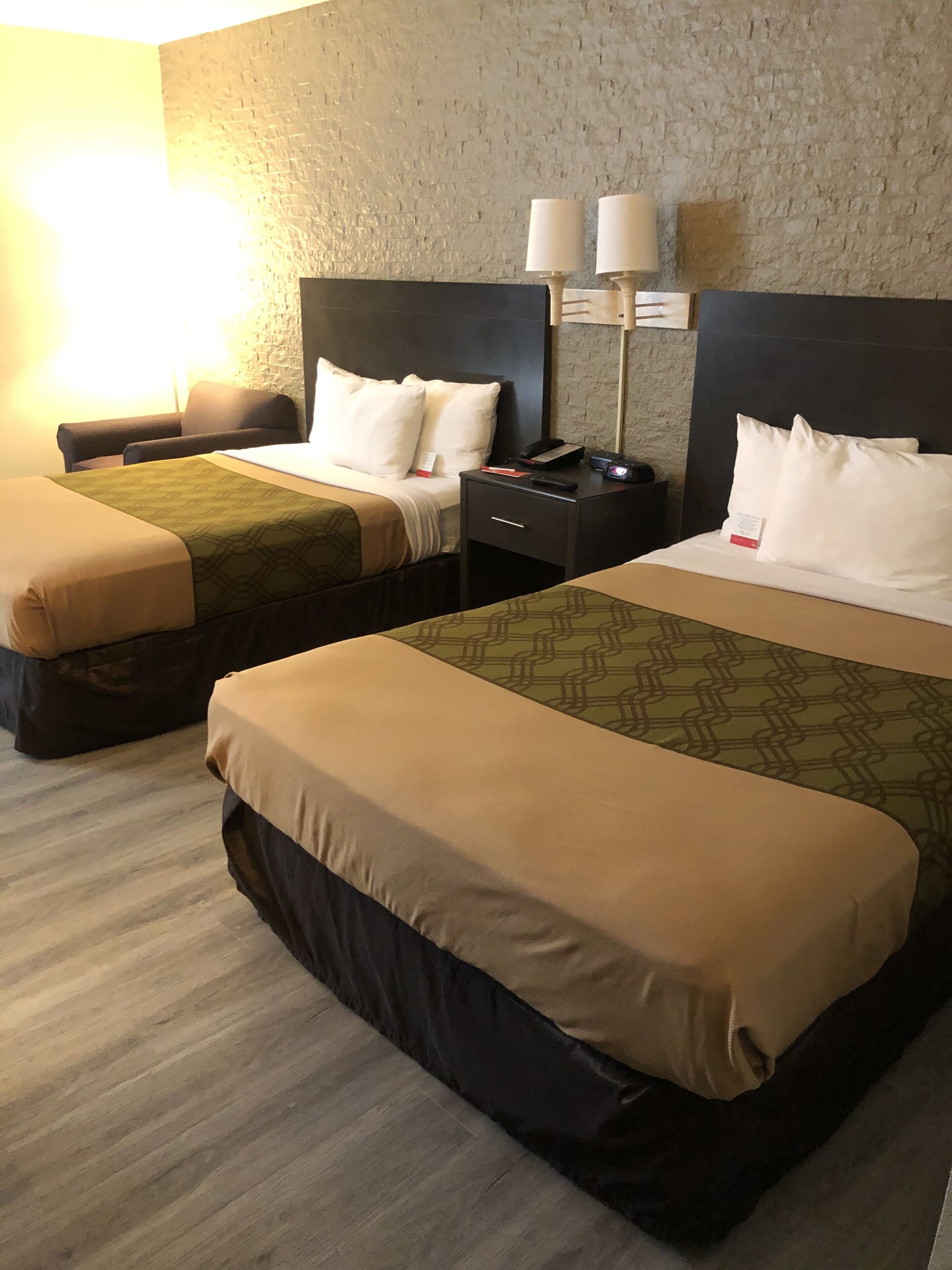 standard room, 2 double beds, non smoking | desk, blackout curtains, iron/ironing board, cots/infant beds