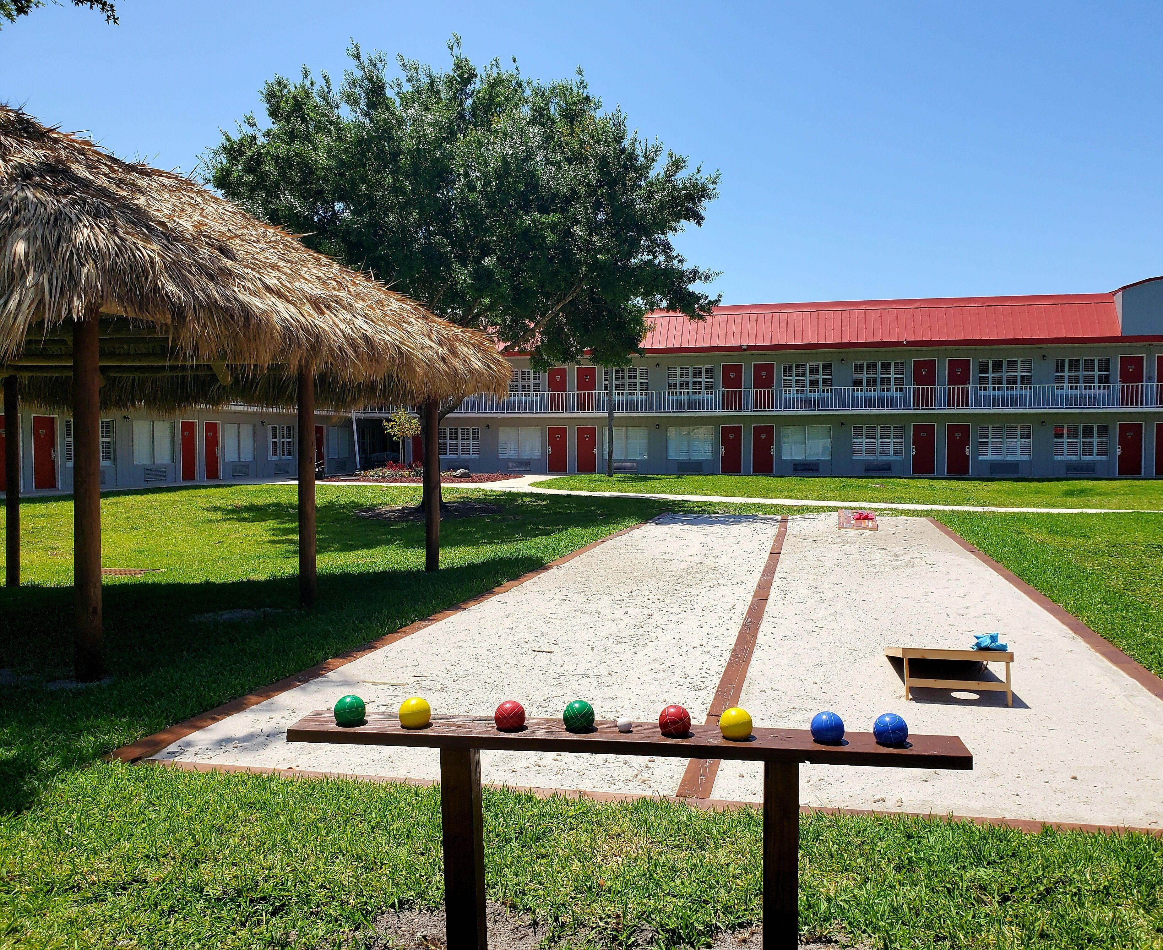 Outdoor banquet area