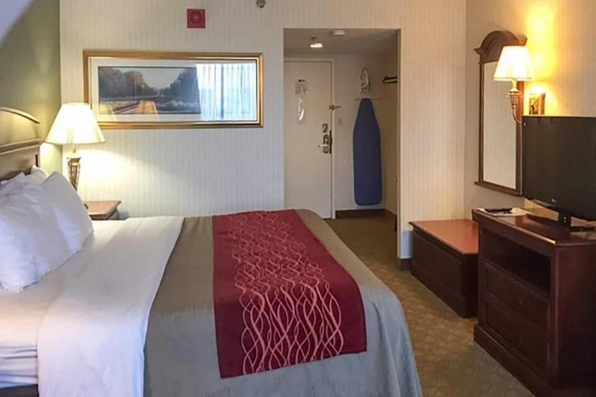 In-room safe, desk, iron/ironing board, free cribs/infant beds