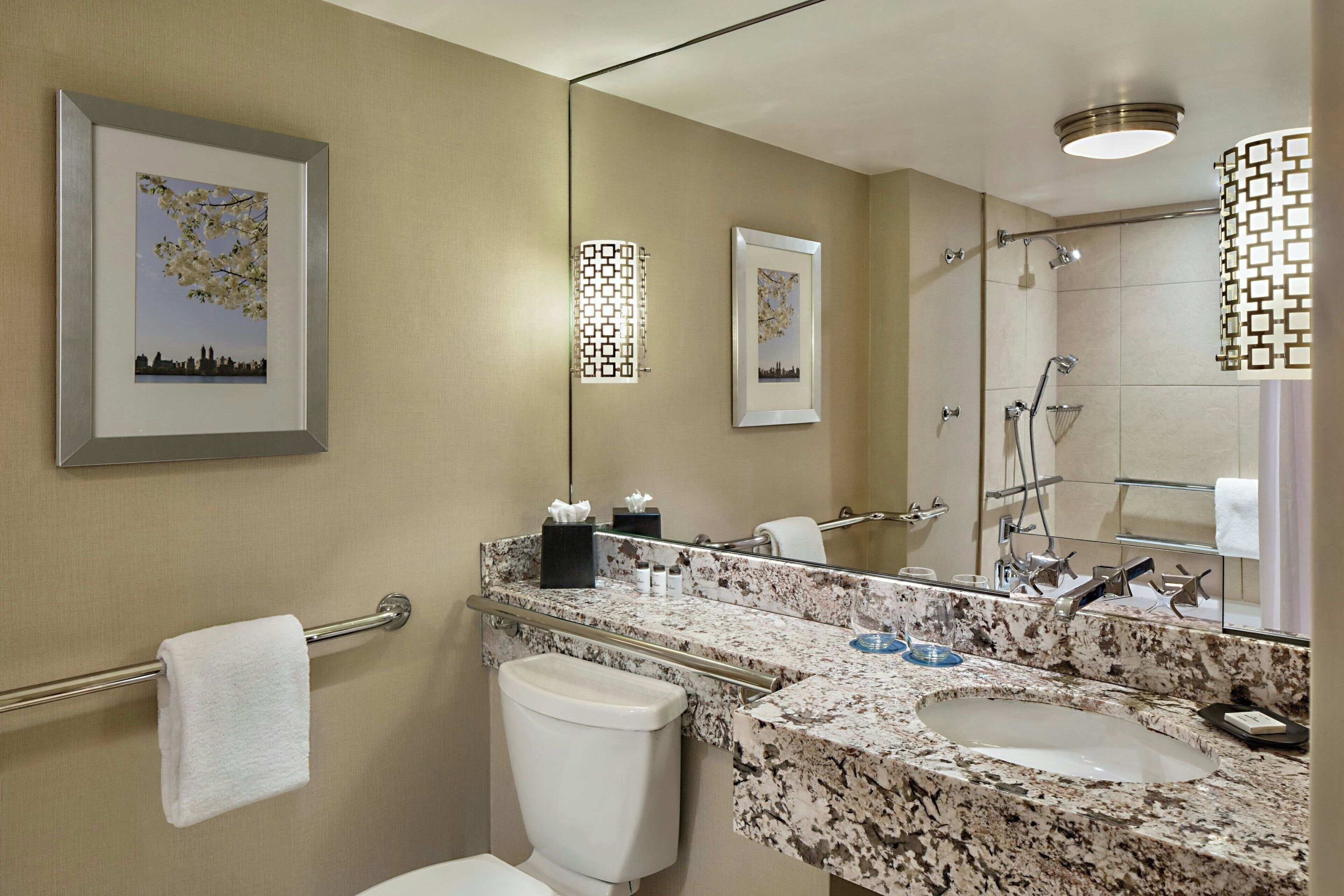 shower, free toiletries, hair dryer, bathrobes