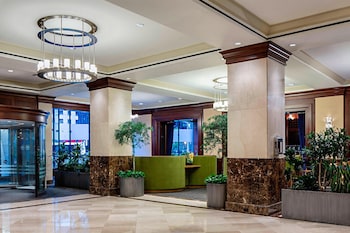 Hotel entrance and lobby at Sheraton New York Times Square Hotel