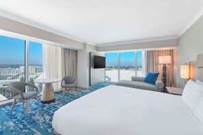 Premium bedding, down duvets, pillow-top beds, in-room safe