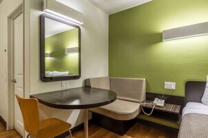 Desk, blackout drapes, iron/ironing board, free WiFi